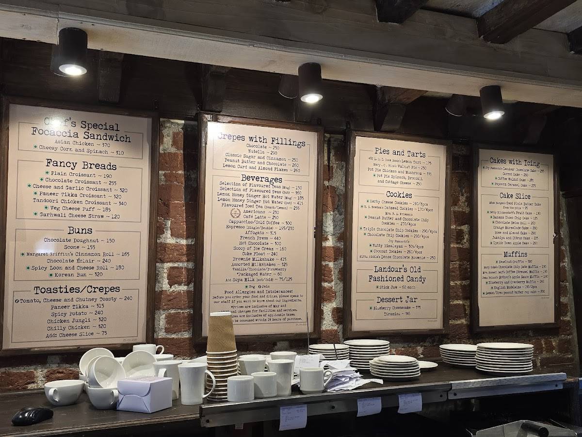 Landour Bakehouse menu