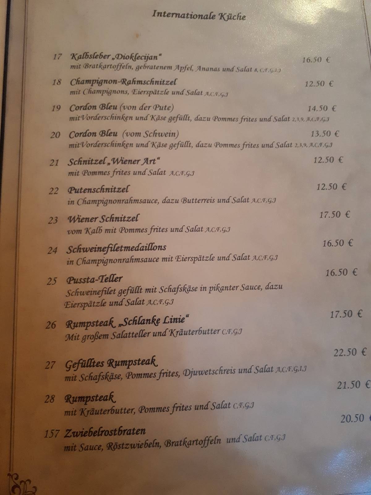 Villa Rosa - Landsberg Speisekarte Speisekarte von Opatija-Grill Landsberg restaurant, Landsberg am Lech