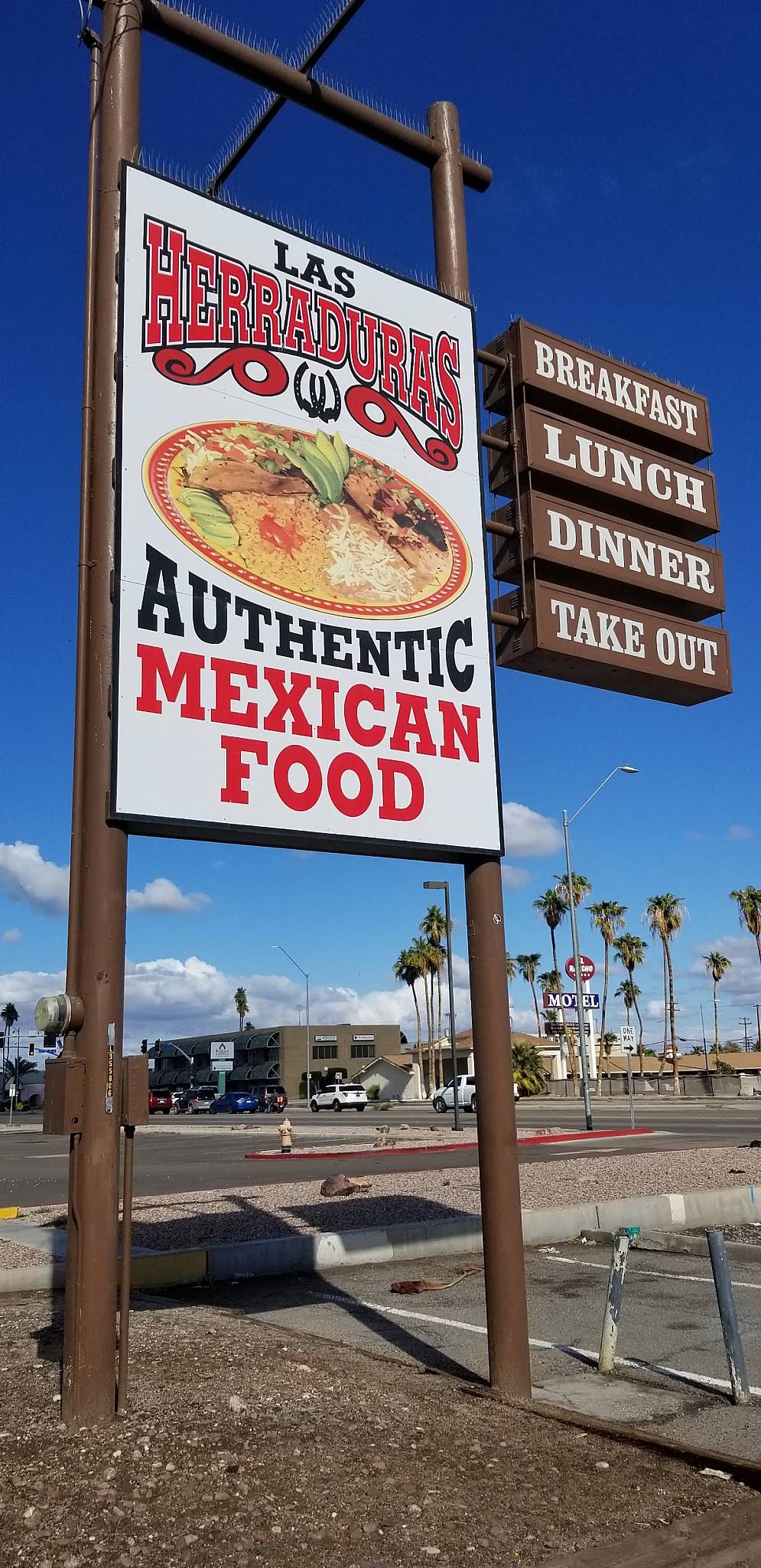 Menu at Las Herraduras Mexican Restaurant, Yuma
