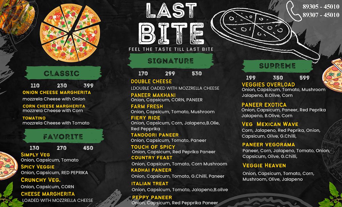 Last Bite menu