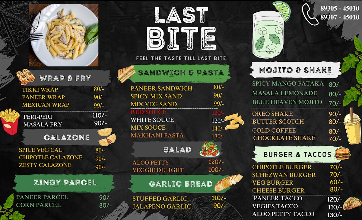 Last Bite menu