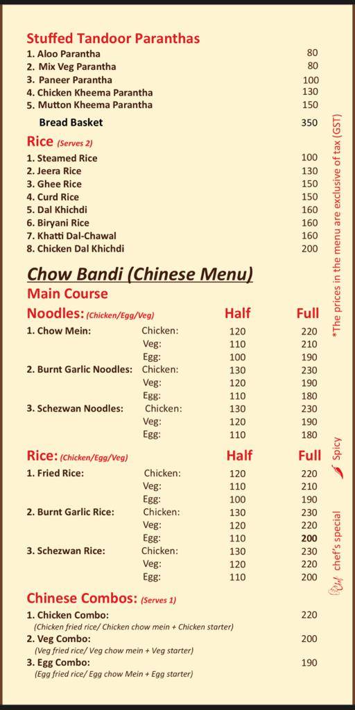 Lazeez By Hyderabadi Delicacies menu