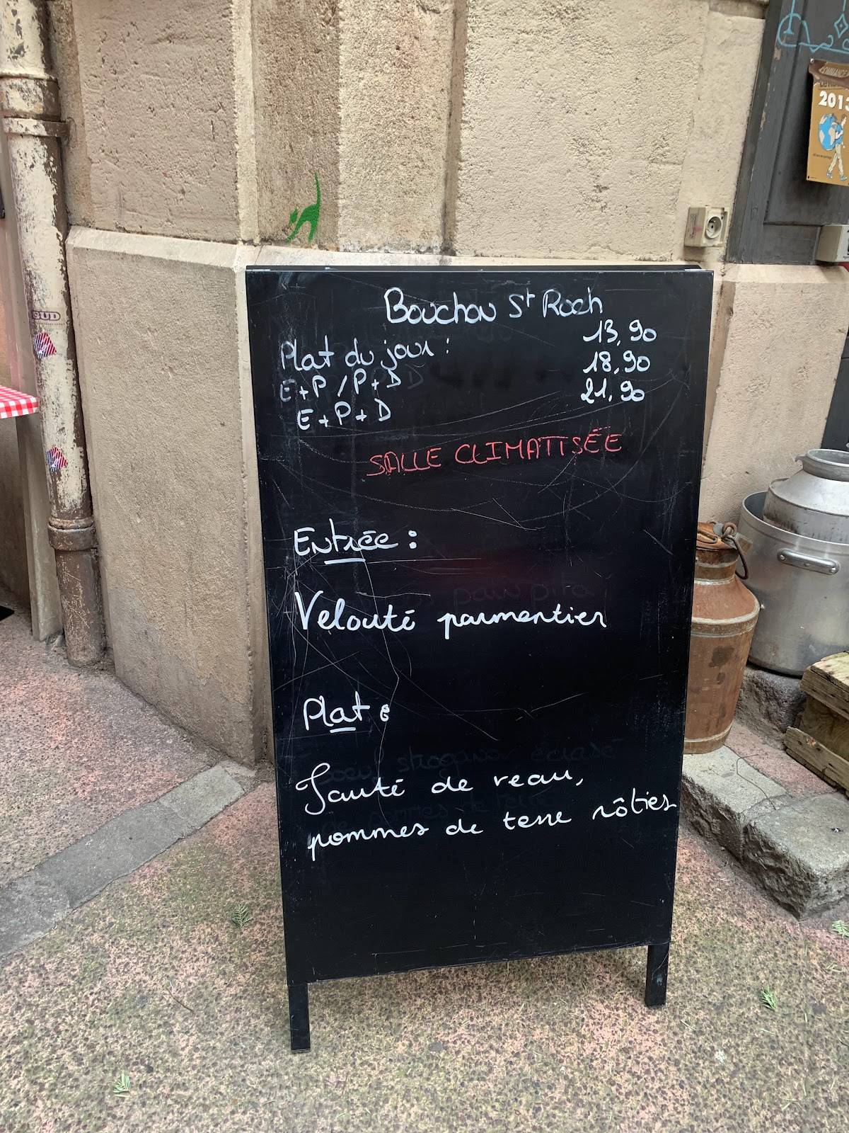 Menu de Le Bouchon Saint Roch