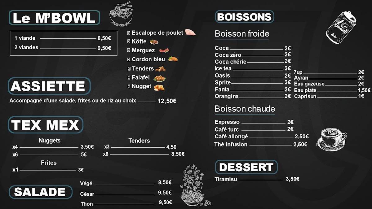 Menu de Le M