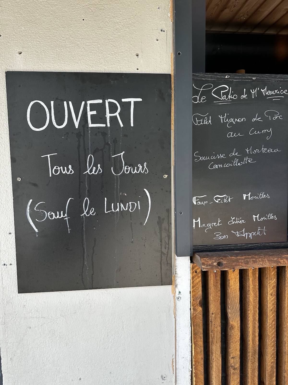 Menu de Le Patio