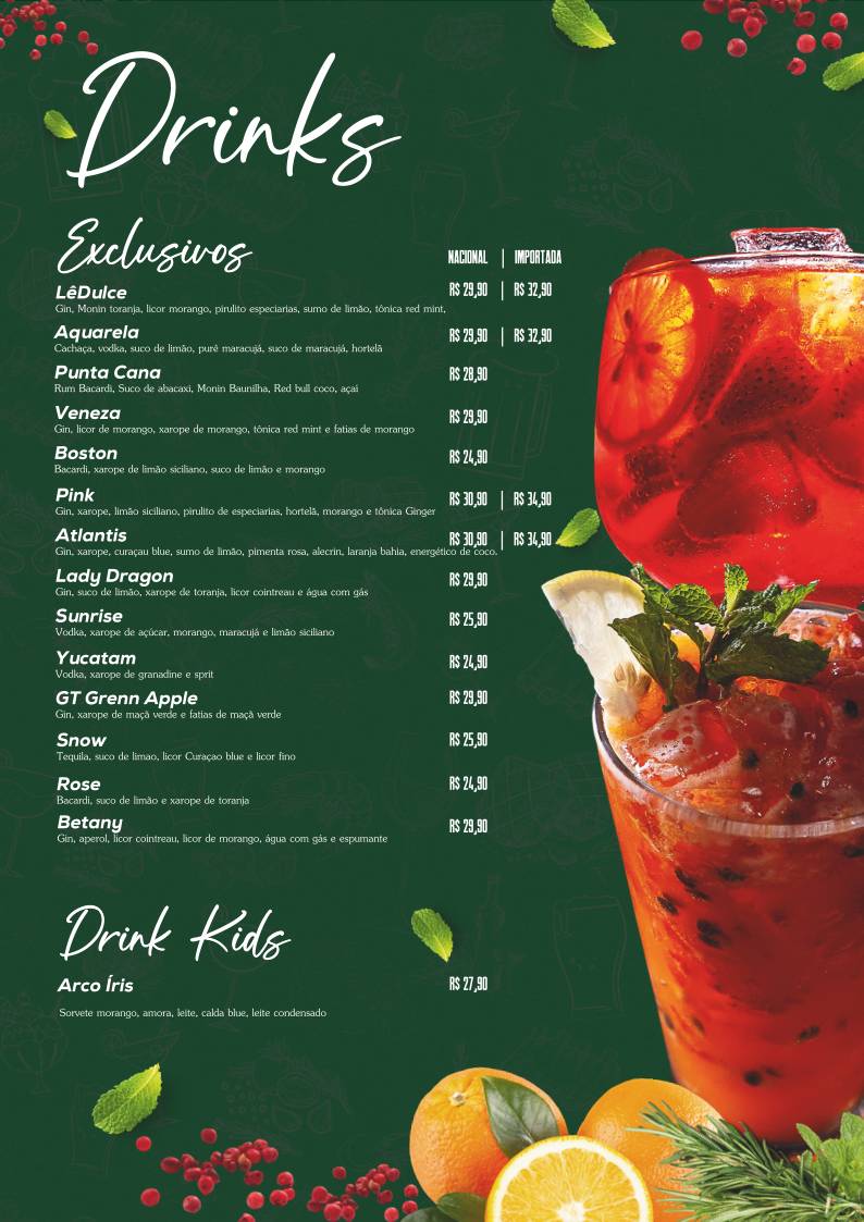 LêDulce Gastrobar cardápio