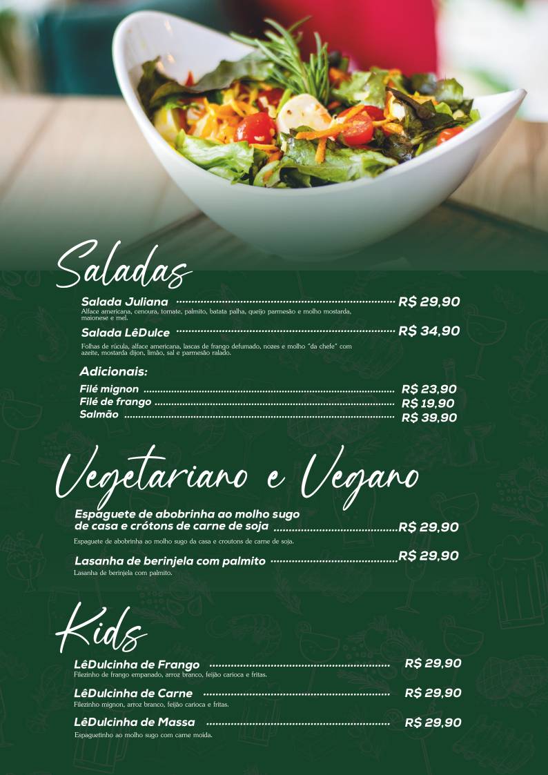 LêDulce Gastrobar cardápio