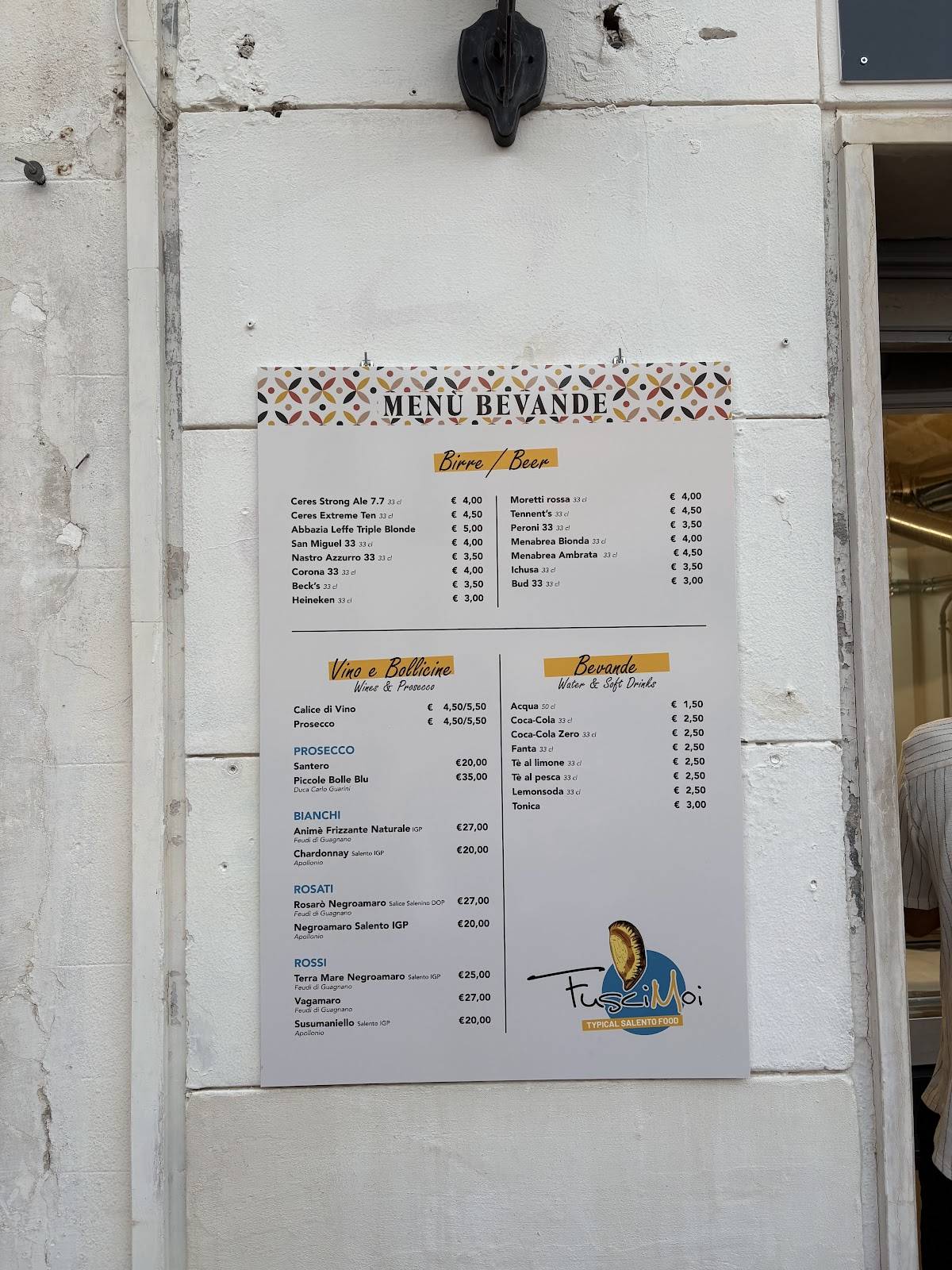 Menu di Fusci Mói 