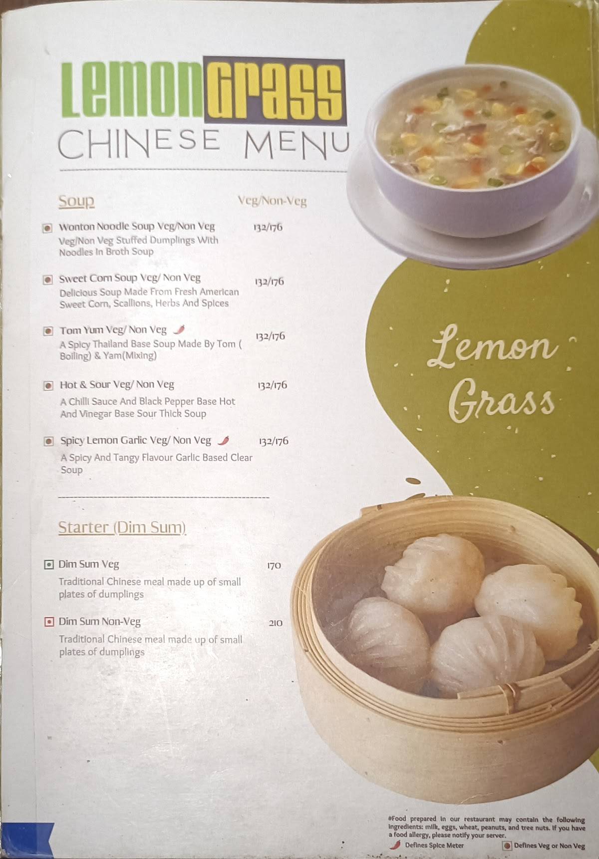 Lemon Grass Durgapur menu