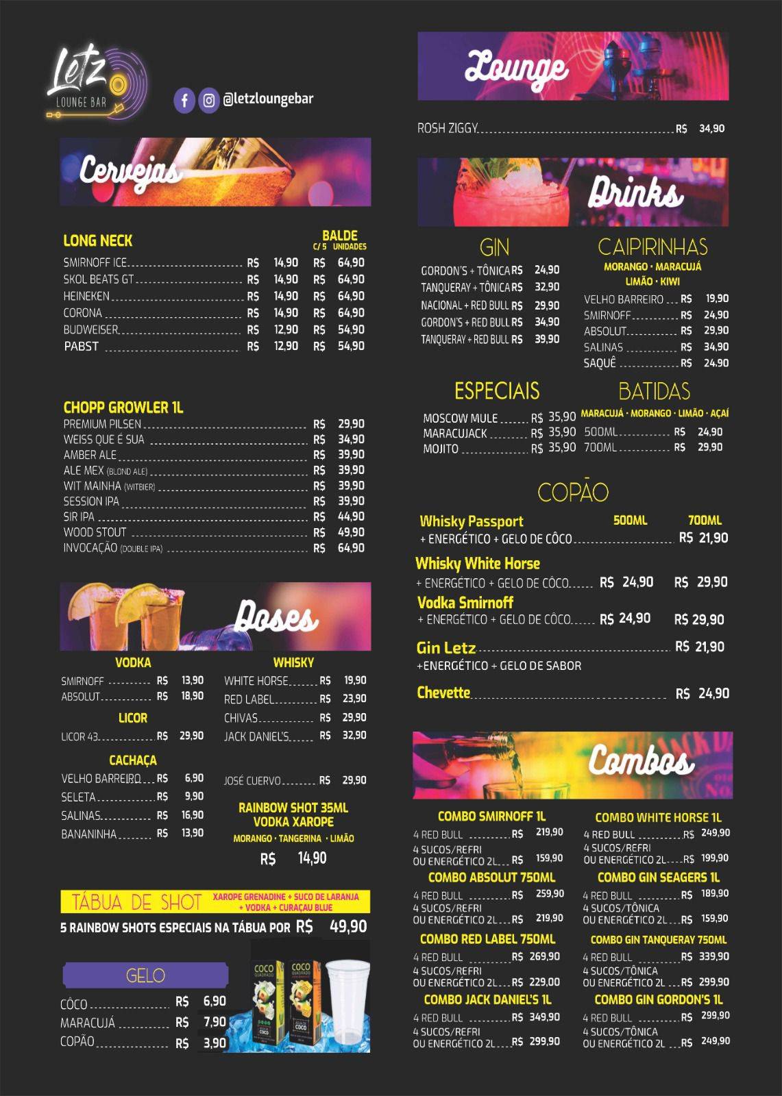 Upzz Burguer & Bar cardápio