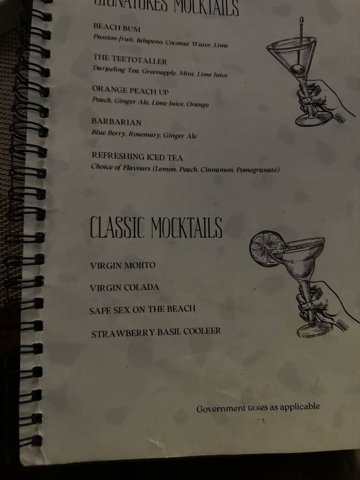 Levels Brewery menu