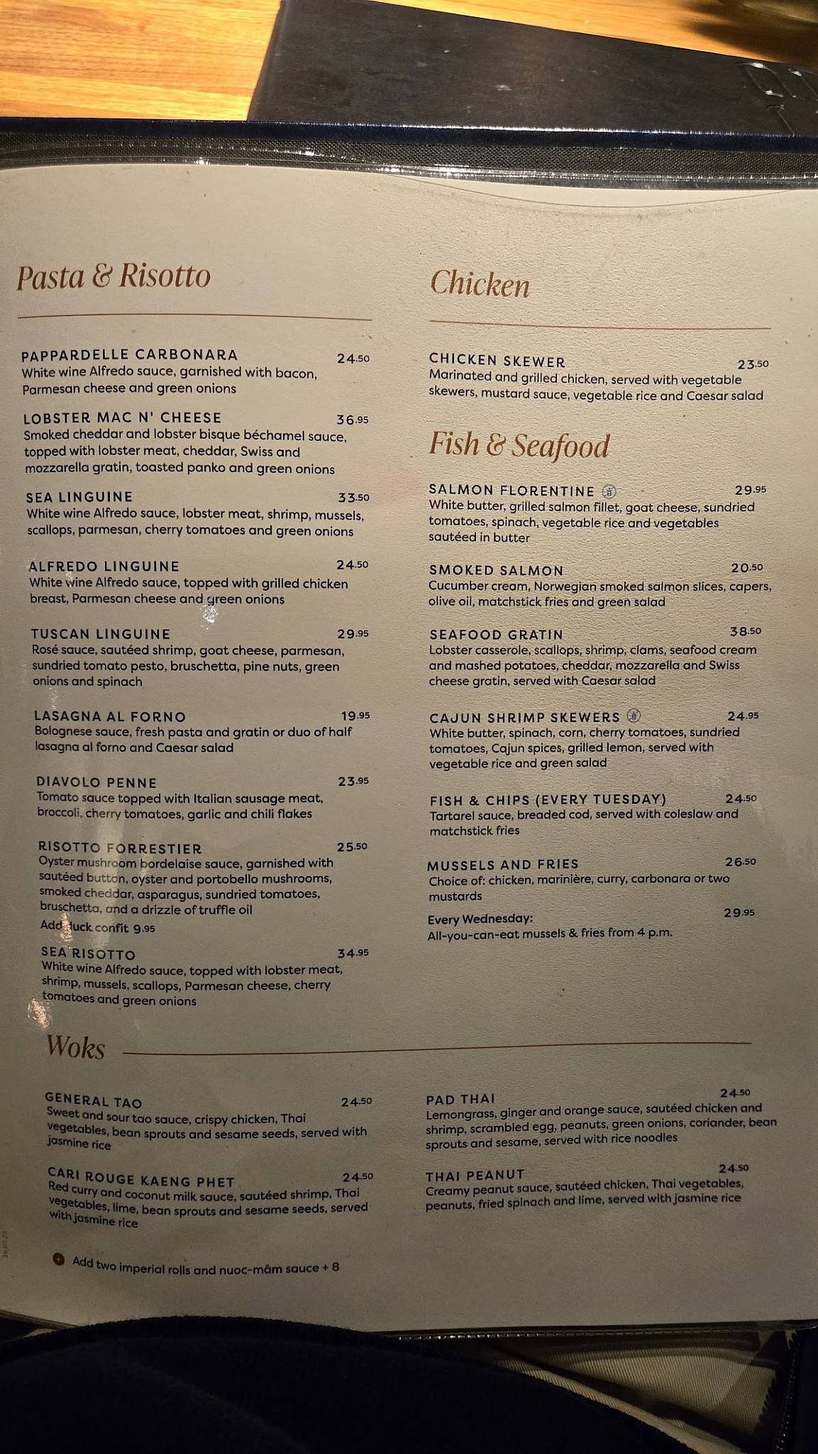Menu de Délice Resto Lounge