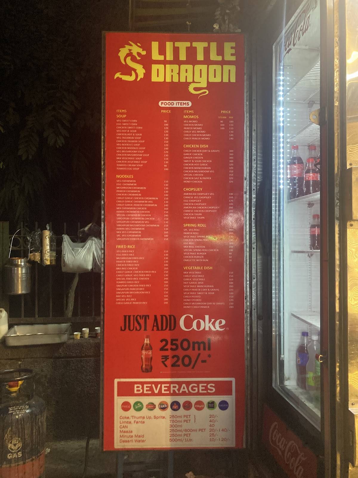 Little Dragon menu