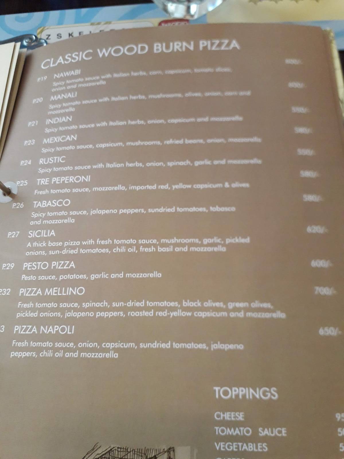 Little Italy Restaurant , Shirdi menu