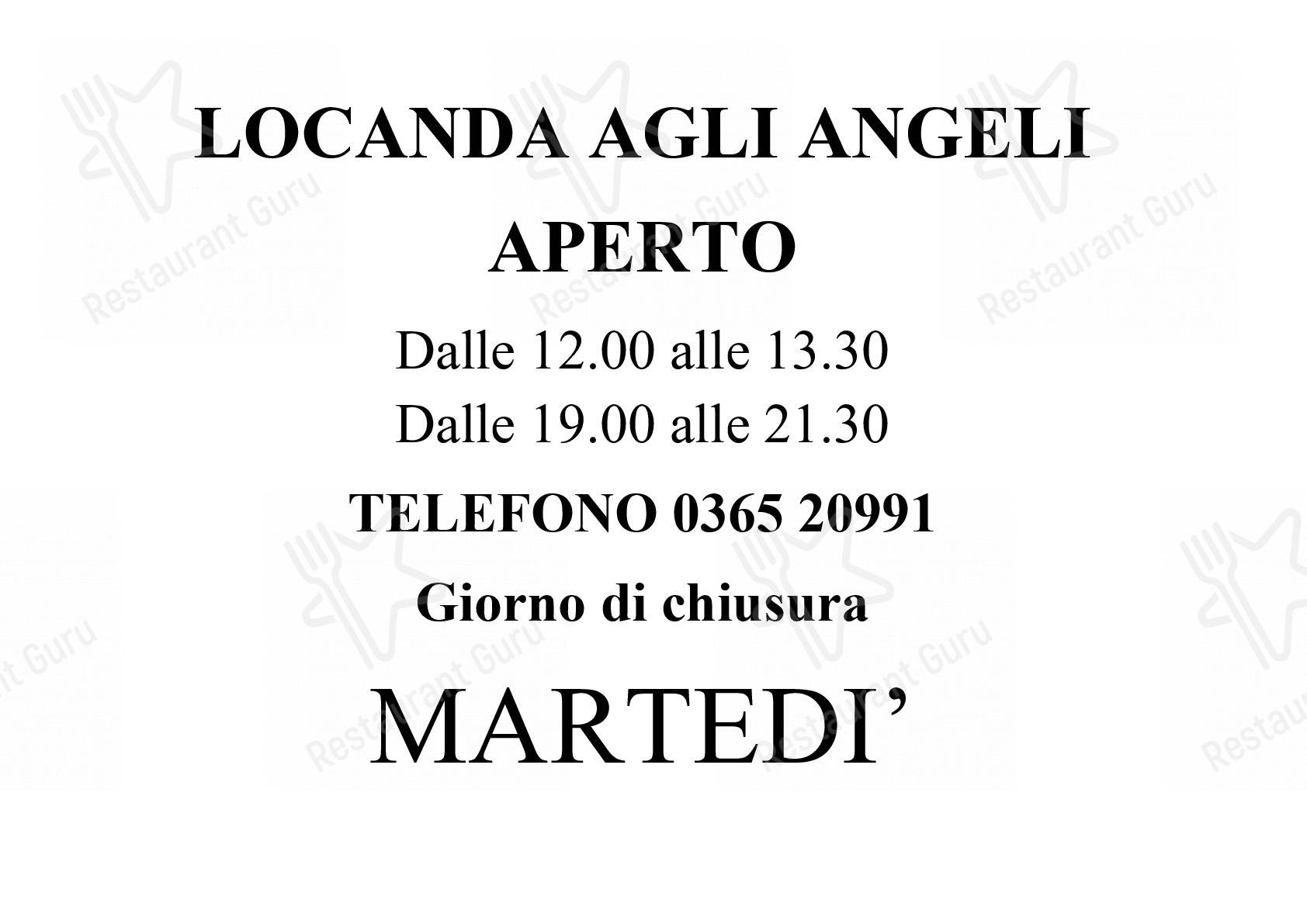 Menu di Trattoria Agli Angeli - pasti e bevande