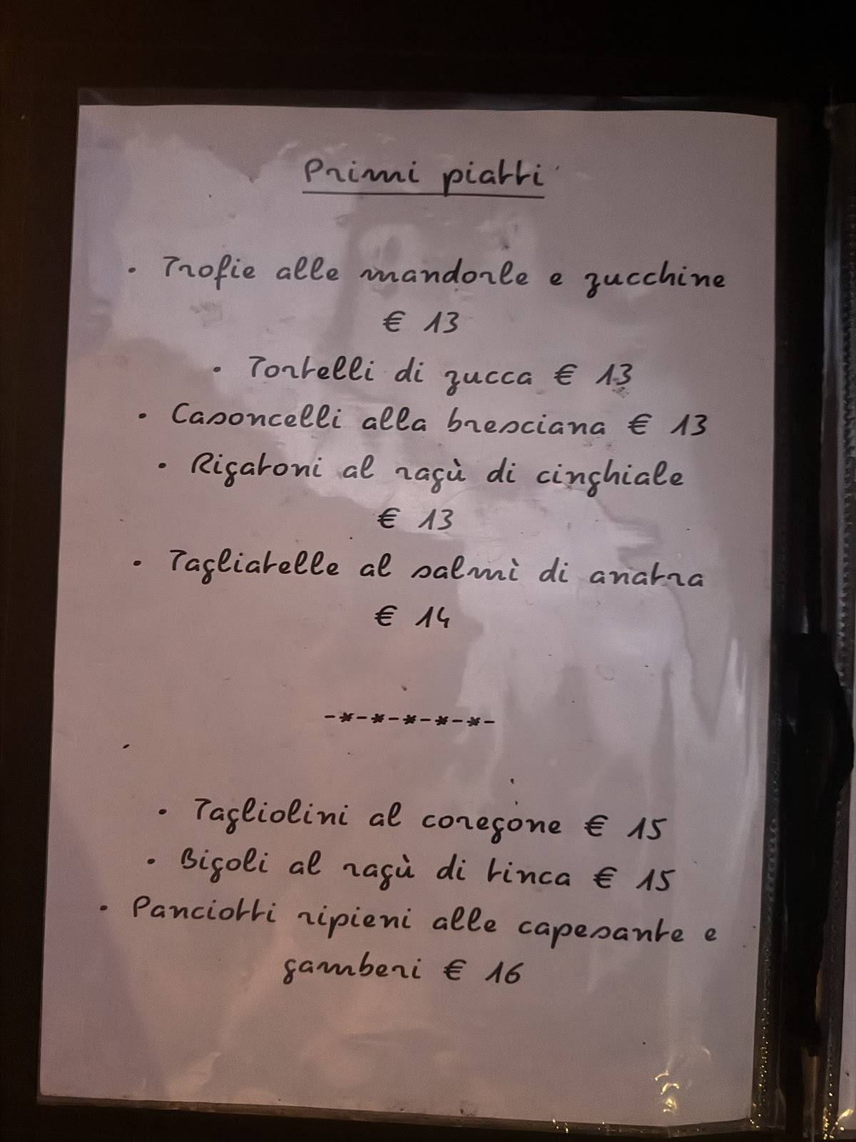 Menu di Locanda Torricella 
