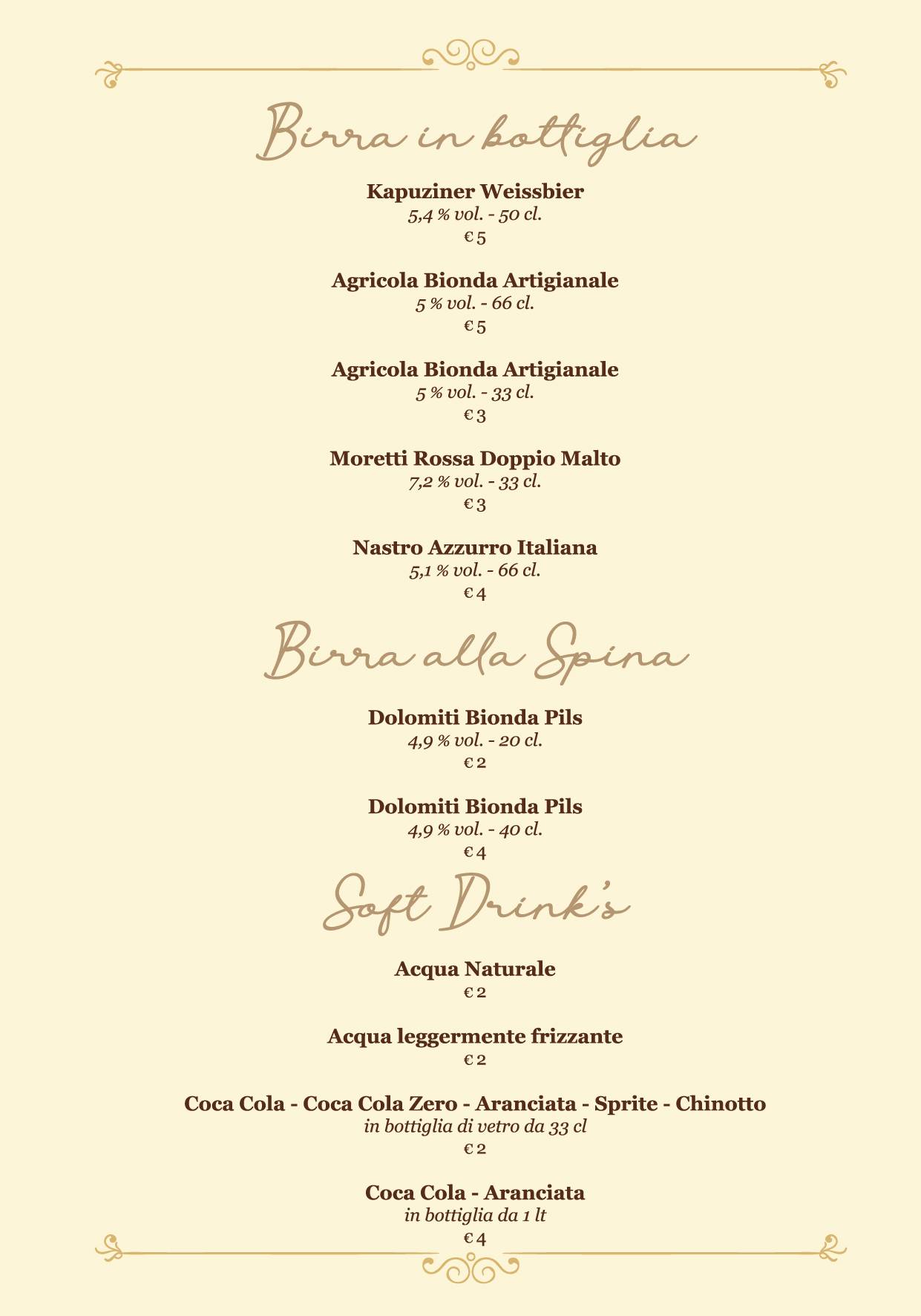 Menu di Al Gran Caffè 