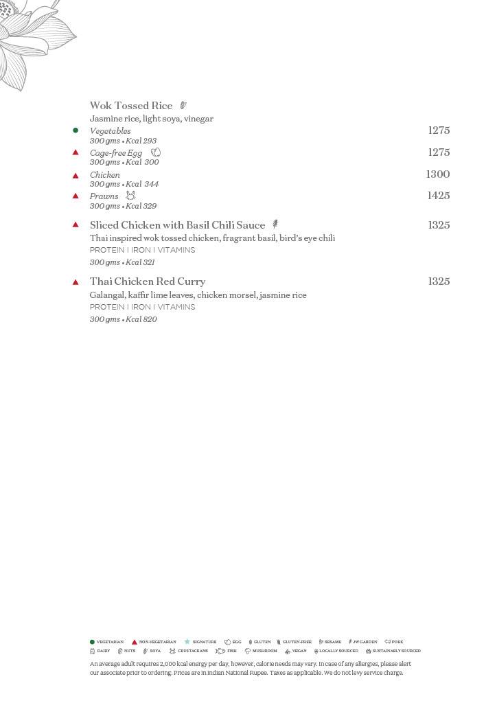 Lotus Cafe menu