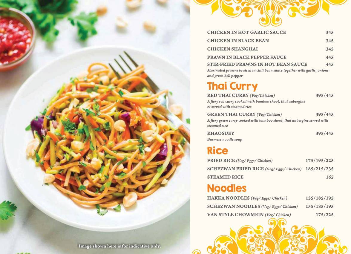 MASALA ASIA menu
