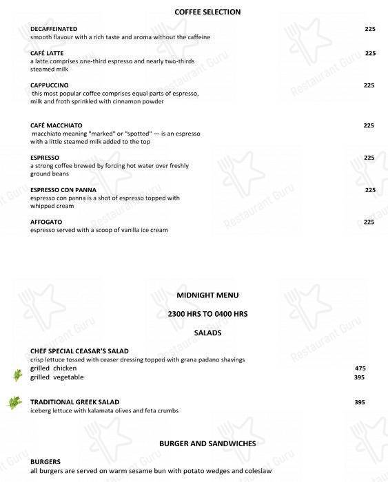 Cafe Delish menu