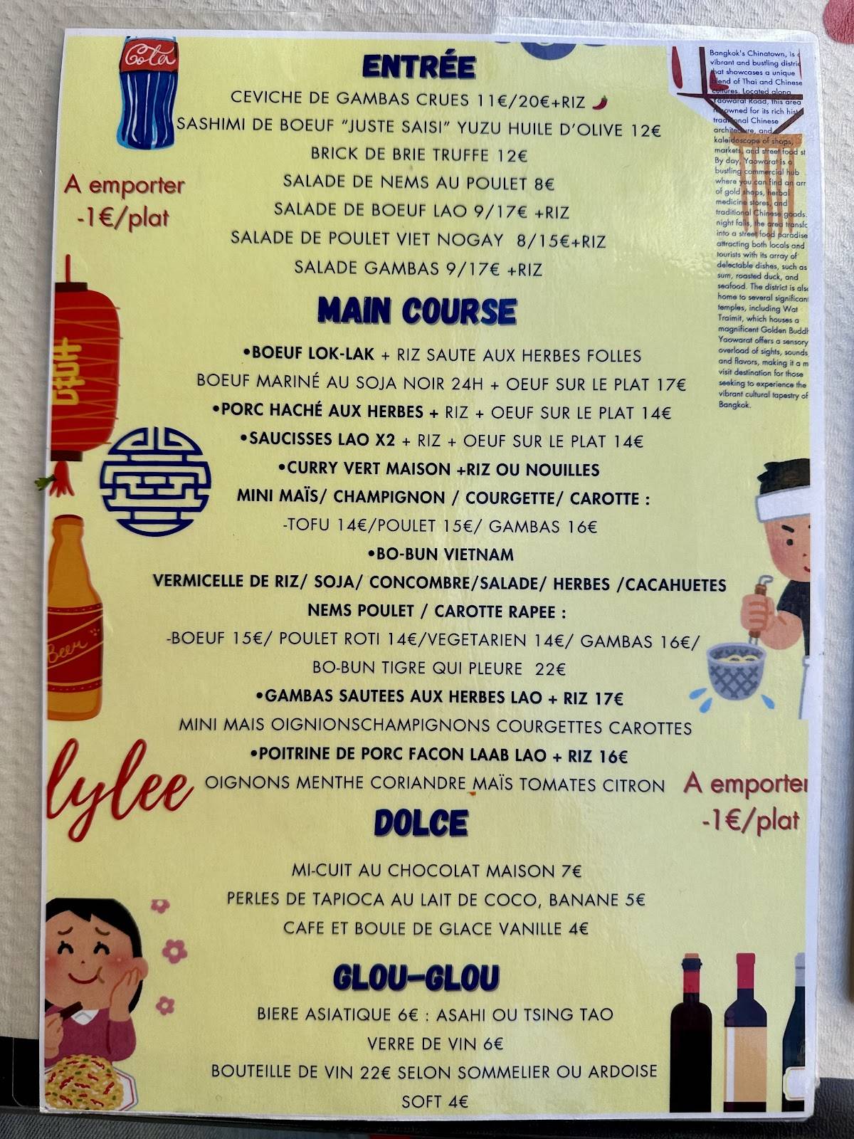 Menu de Lylee