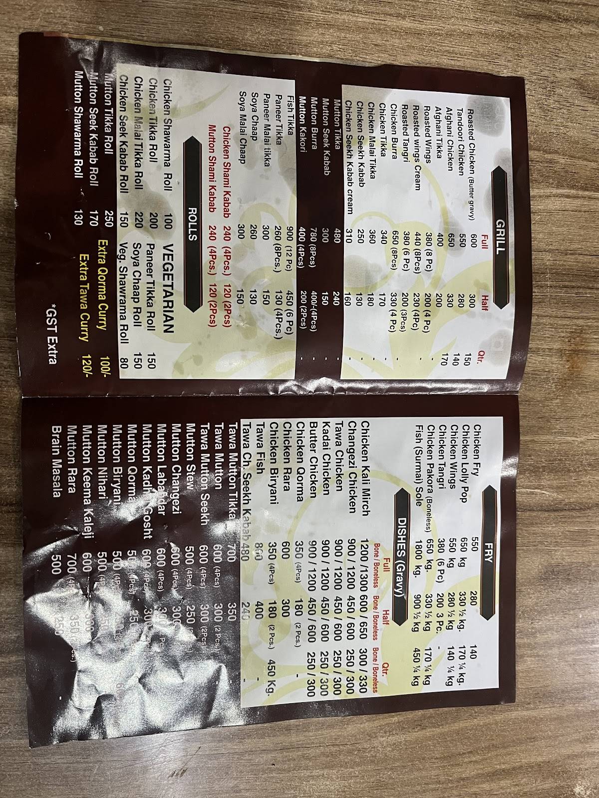 M. I FOOD CENTER menu