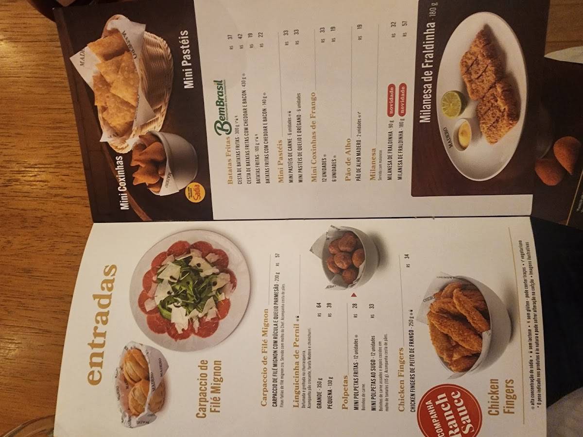 Madero Steak House Champagnat cardápio