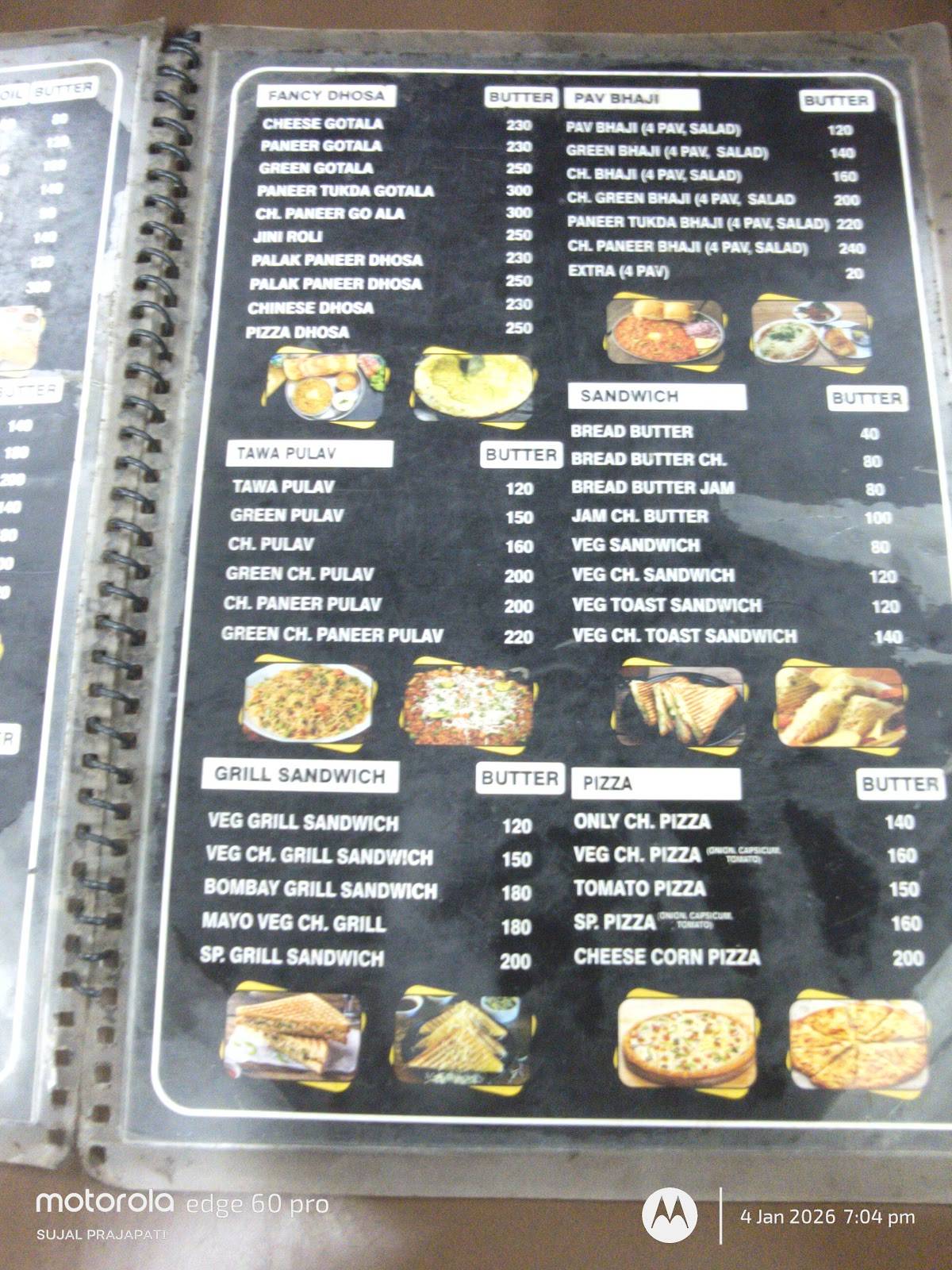 Madras Cafe menu