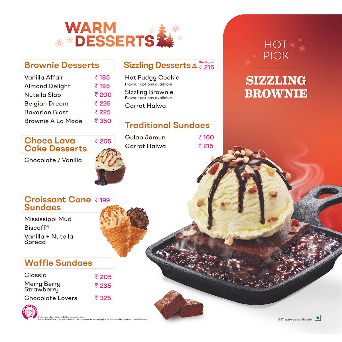 Baskin Robbins menu