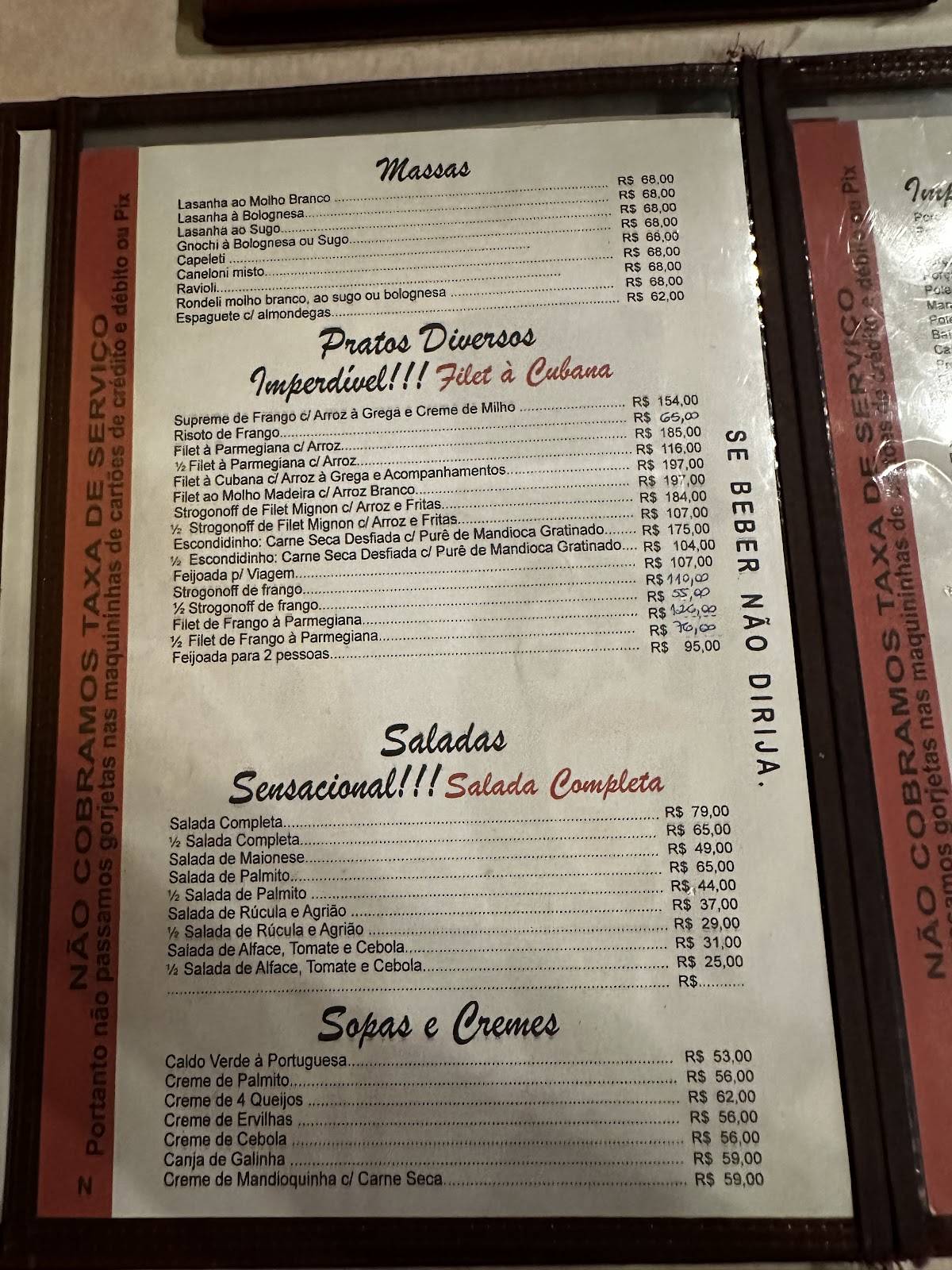 Magic Chicken cardápio