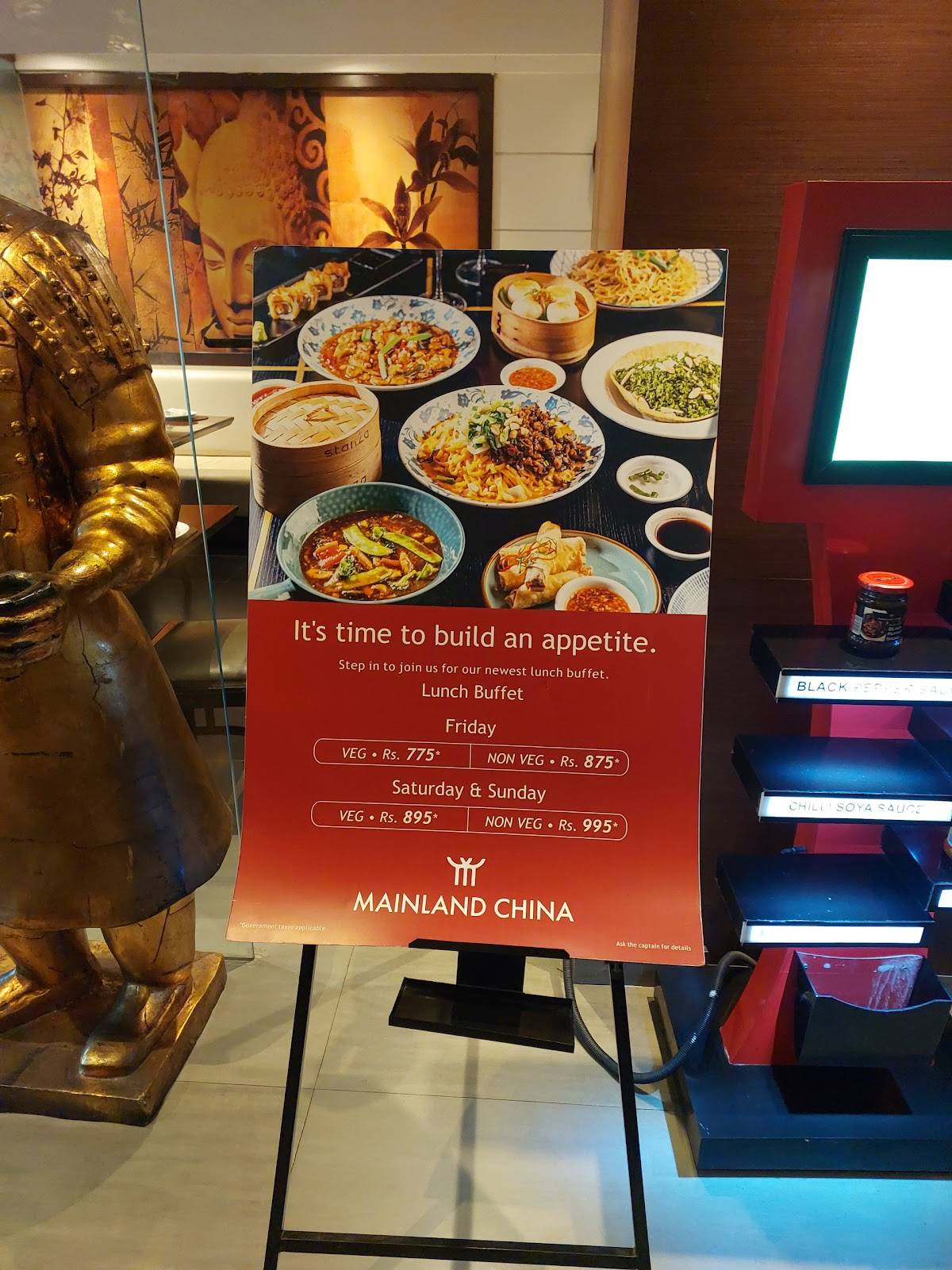 Mainland China Siddapura menu