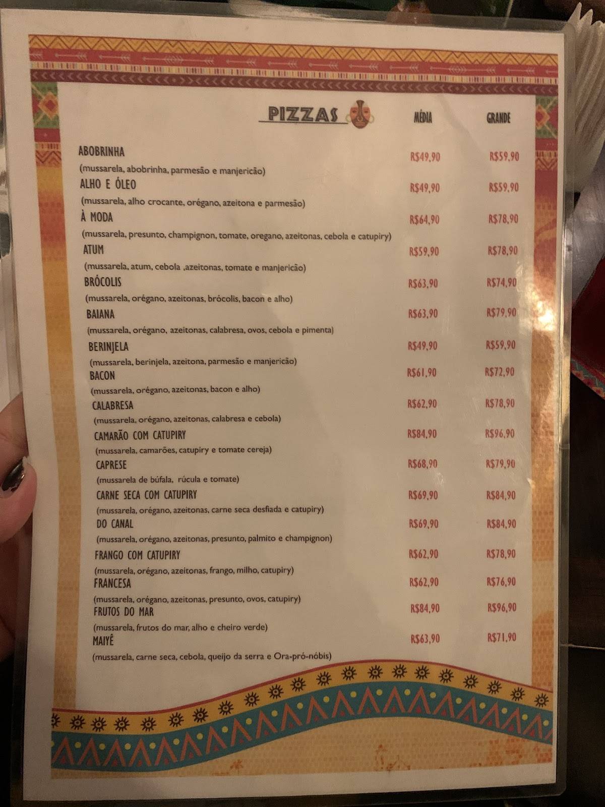 Maiyê Restaurante cardápio