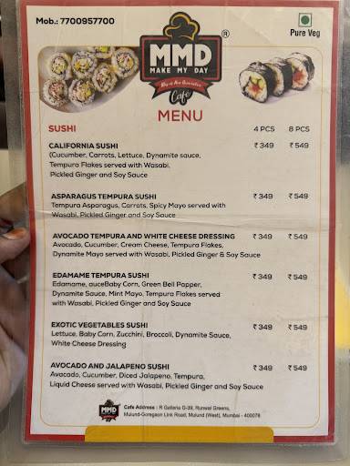 Make My Day menu