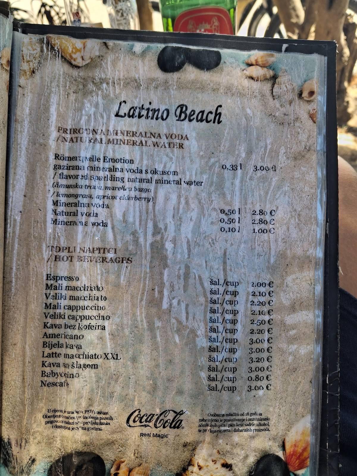 Menu di Latino Beach 