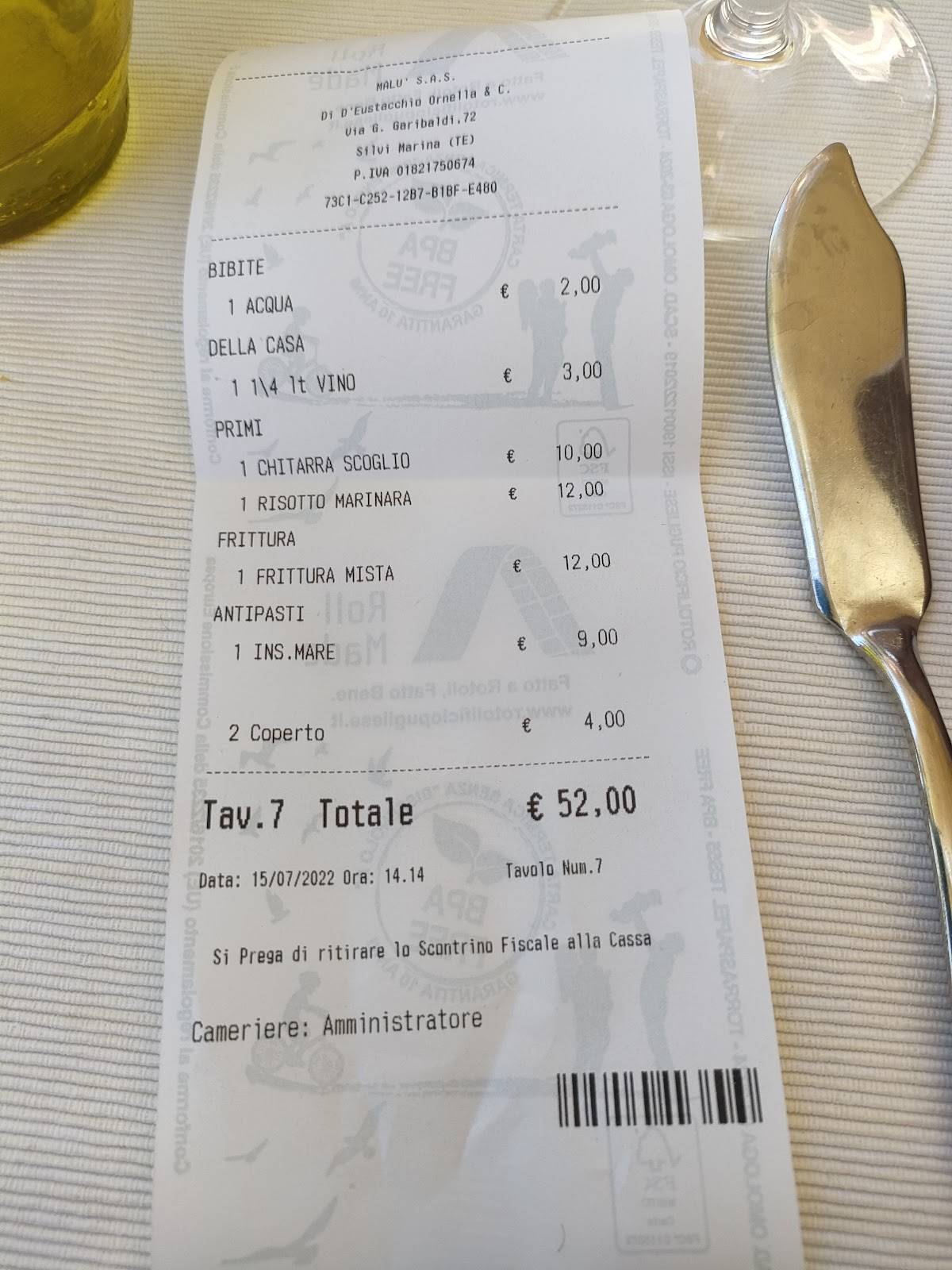 Menu di Malu' - Cucina Tipica Marinara 