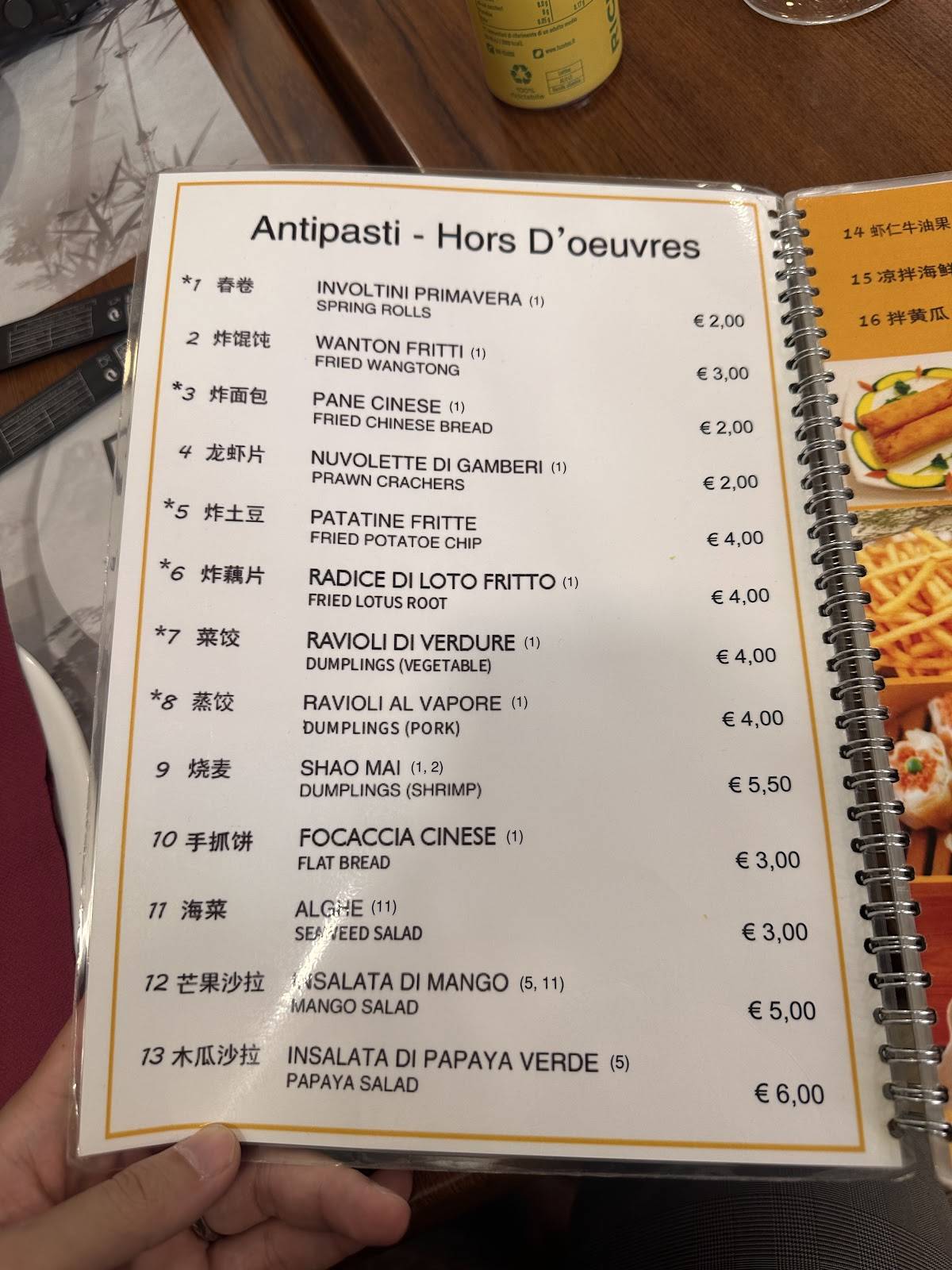 Menu di Man Yi 