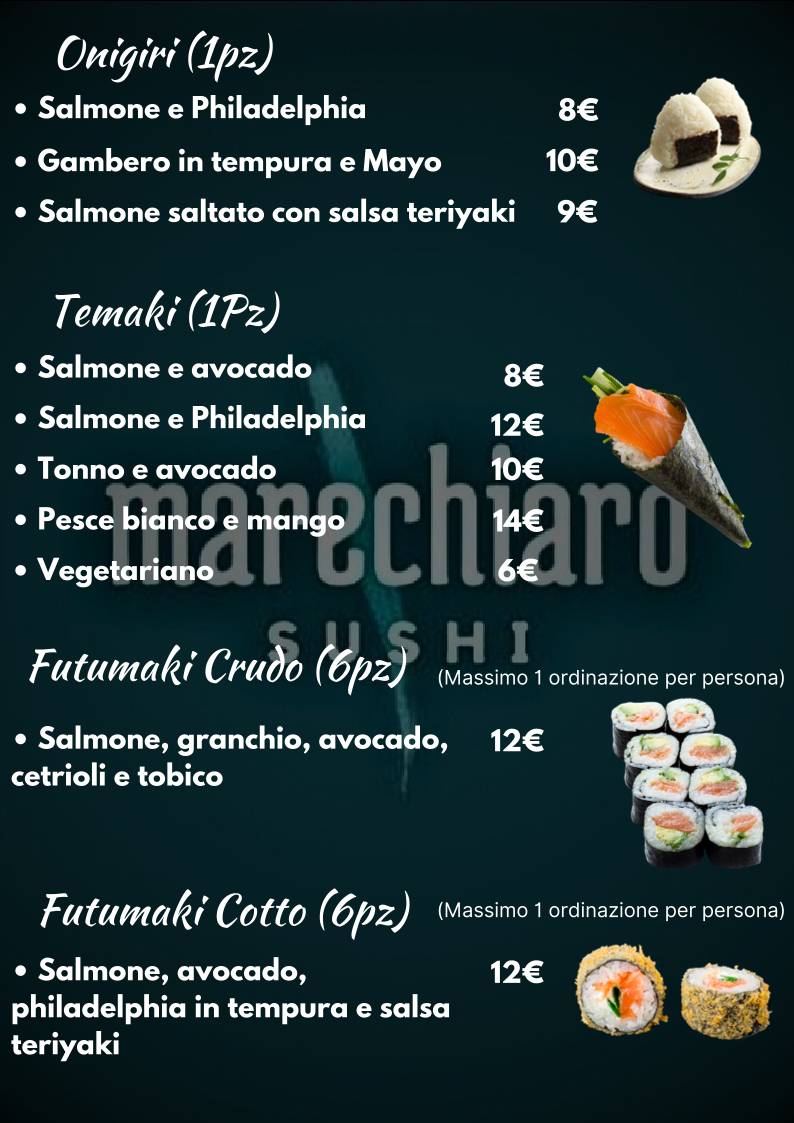 Menu di Marechiarosushi 