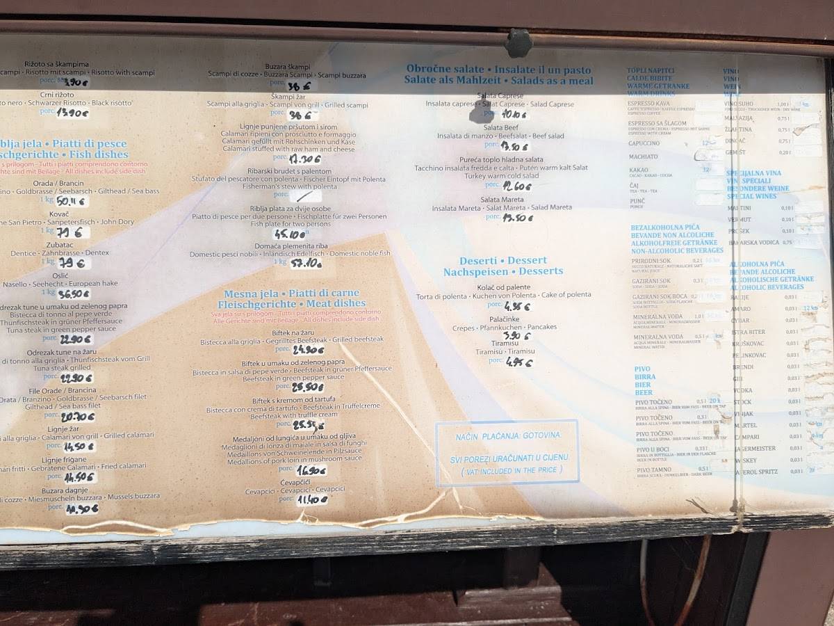 Menu di Mareta I 