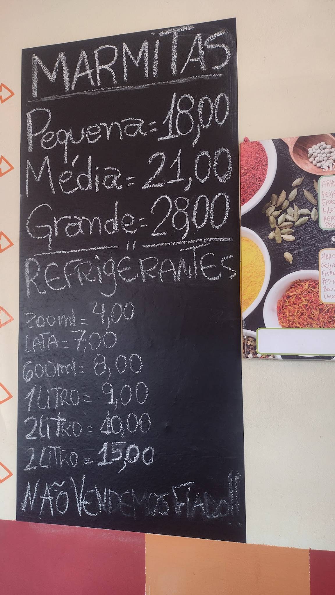 Marmitaria Tempero Caseiro cardápio