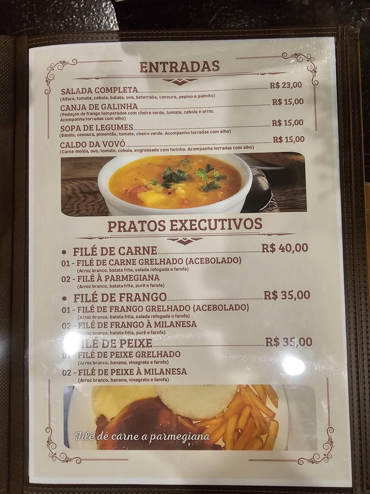 Mascote cardápio