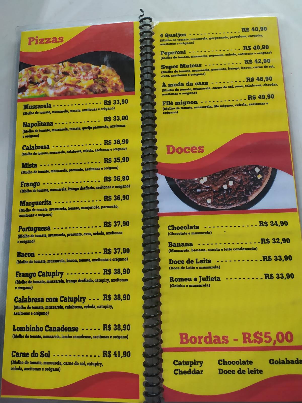 Mateus Lanches cardápio
