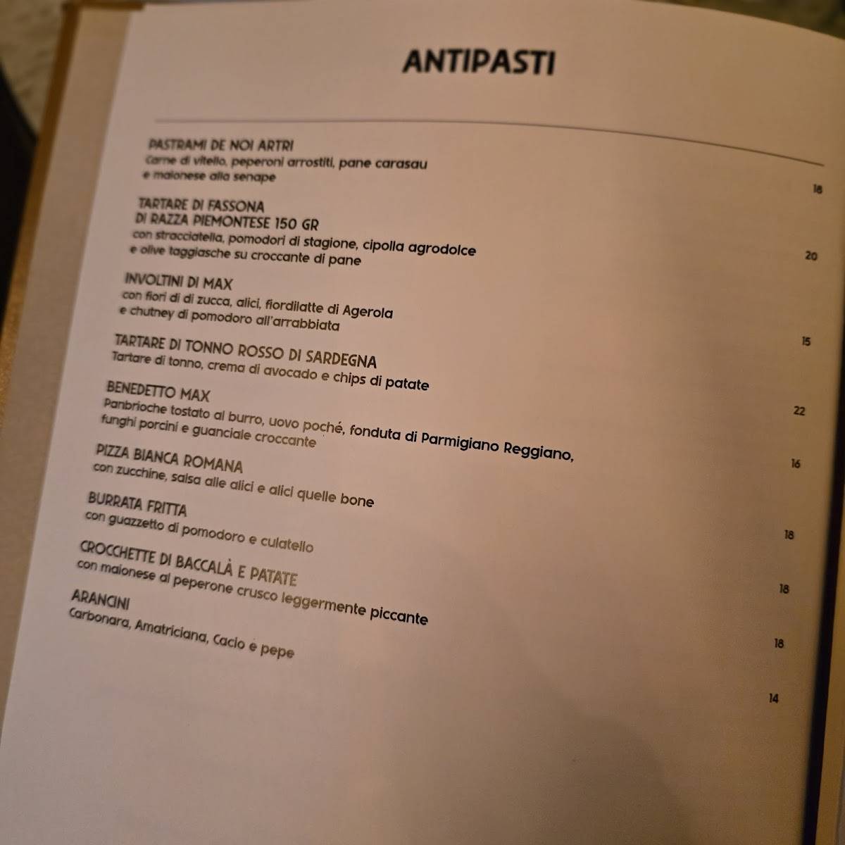 Menu di Max Mariola - RESTAURANT 