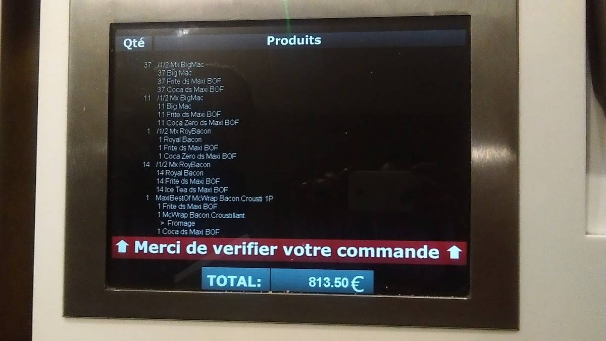 Menu au McDonald's fast food, Fleury-les-Aubrais, 330 rue Marcelin