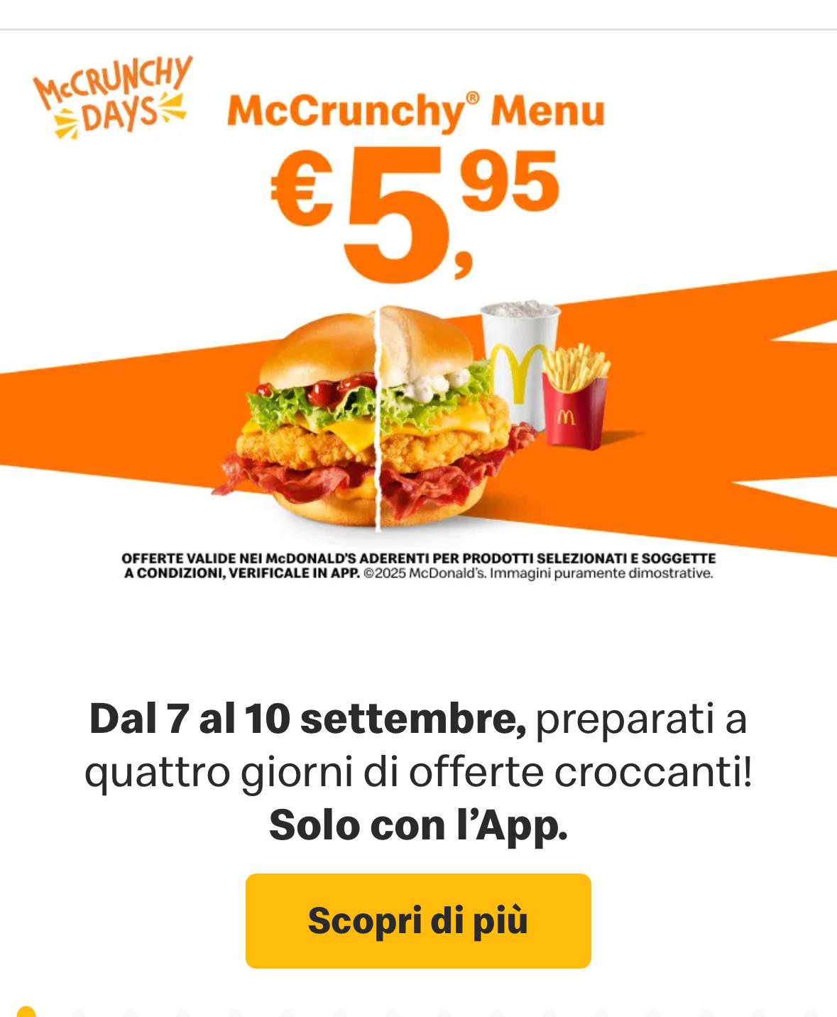 Menu di McDonald's Formia via Vitruvio 