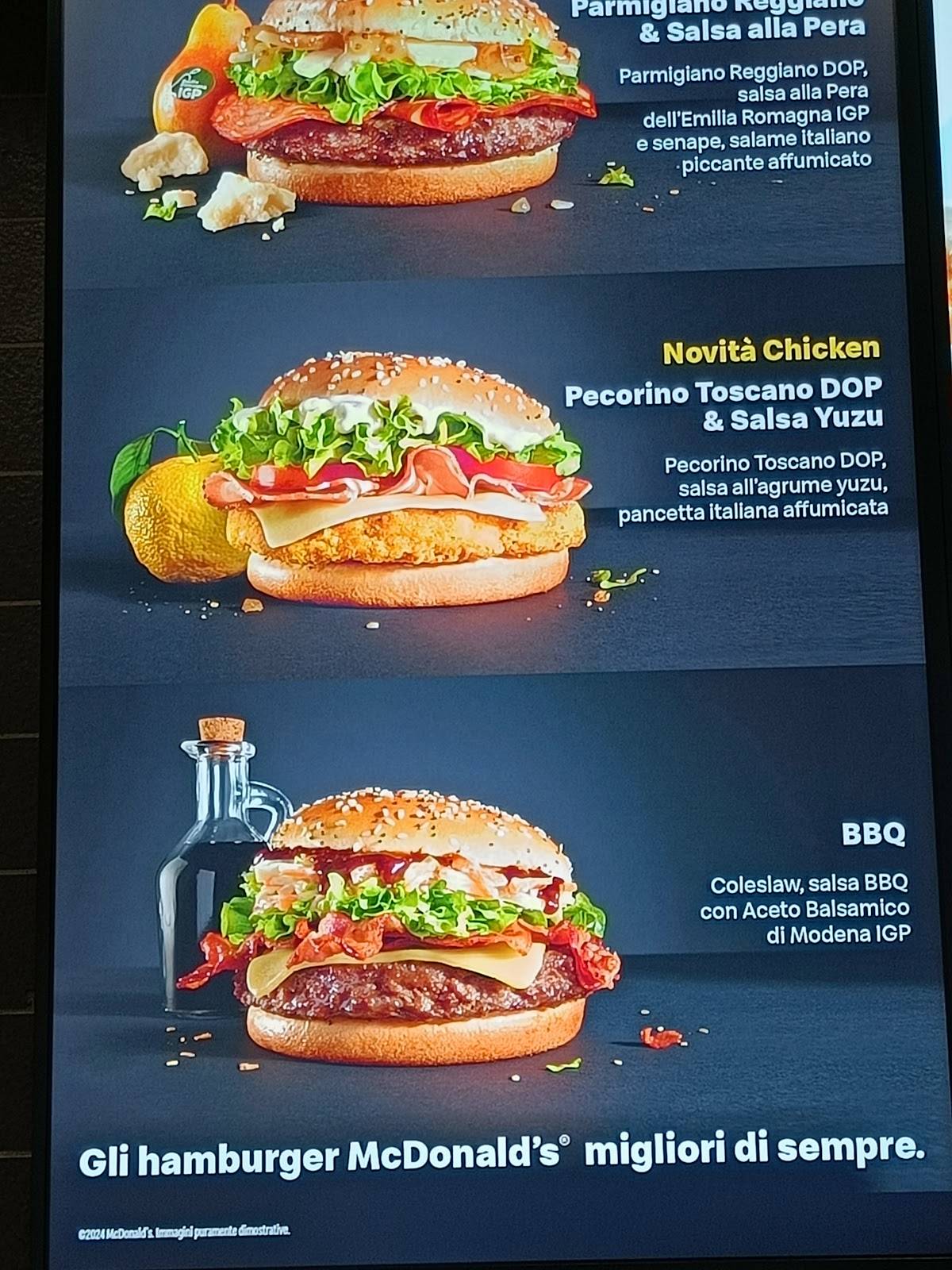 Menu di McDonald's Silea 