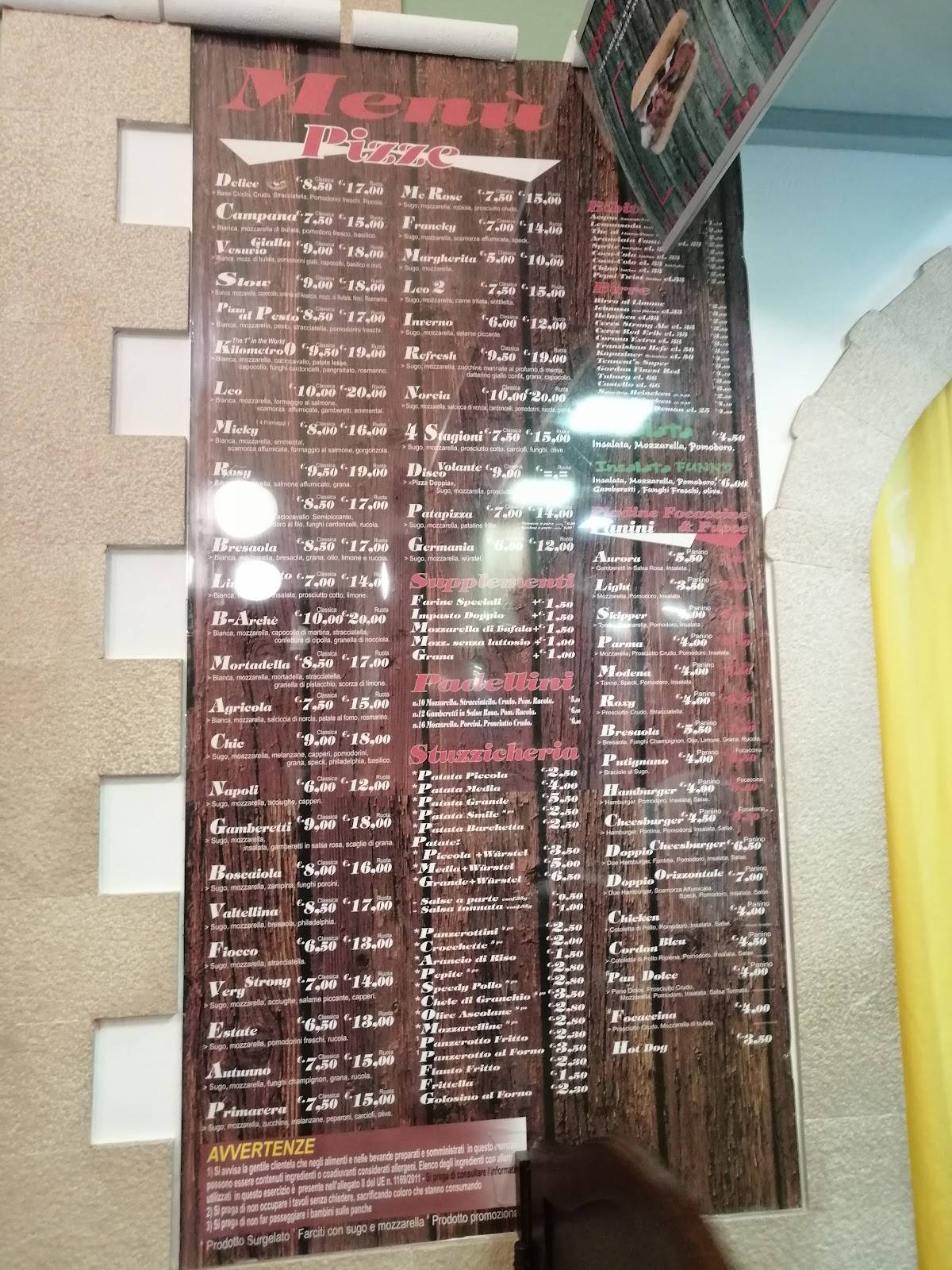 Menu di McRose 
