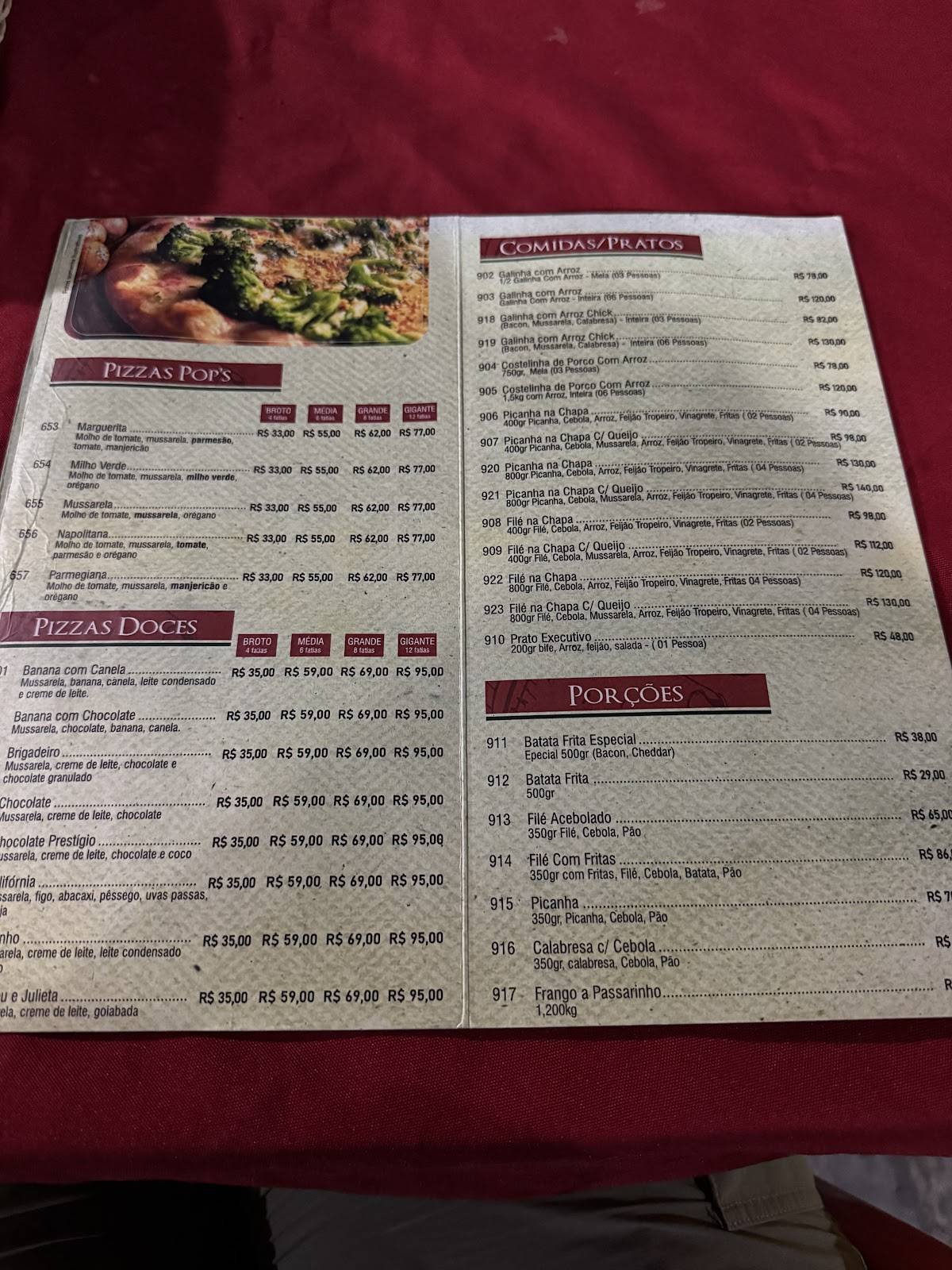 Mega Pizzaria cardápio