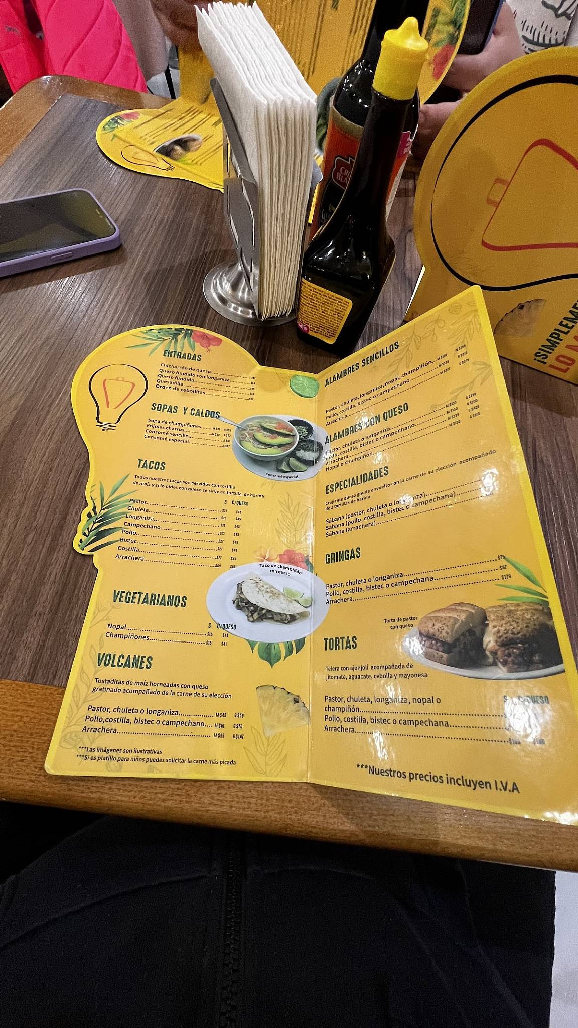 Menu at Los Taquitos restaurant Metepec