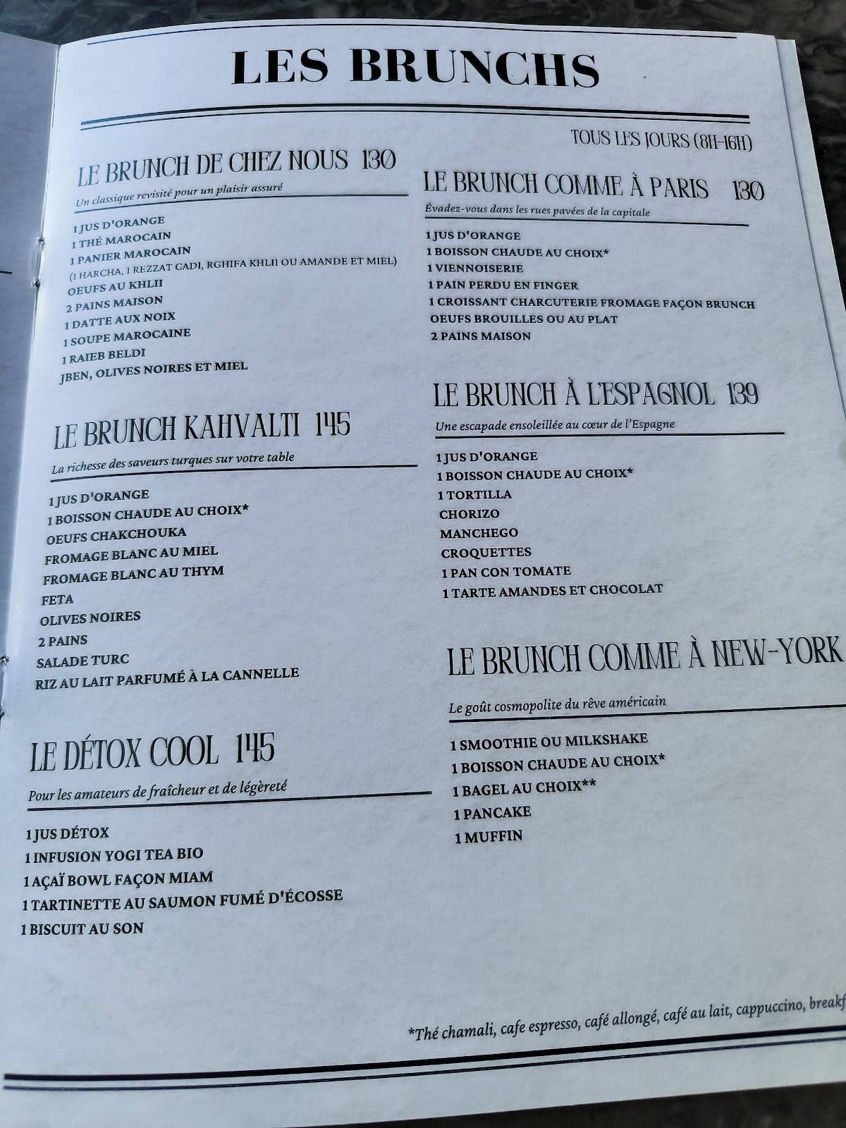 Menu de Miam La Petite Brasserie