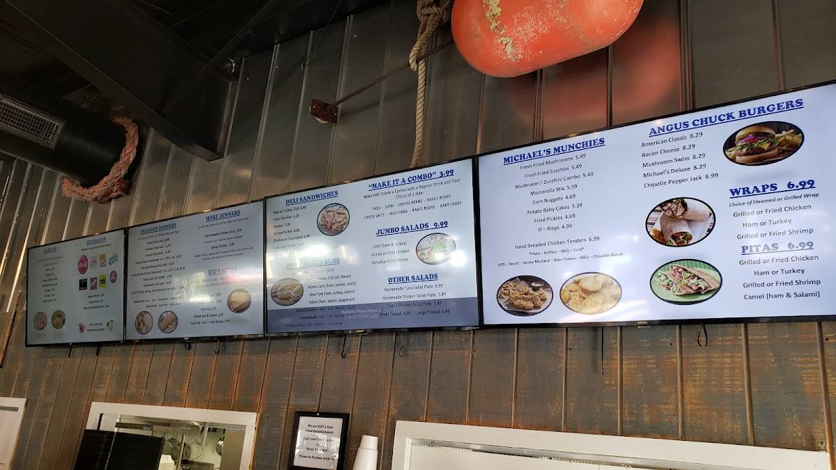 Menu at Michael's Deli & Seafood Brunswick restaurant, Brunswick